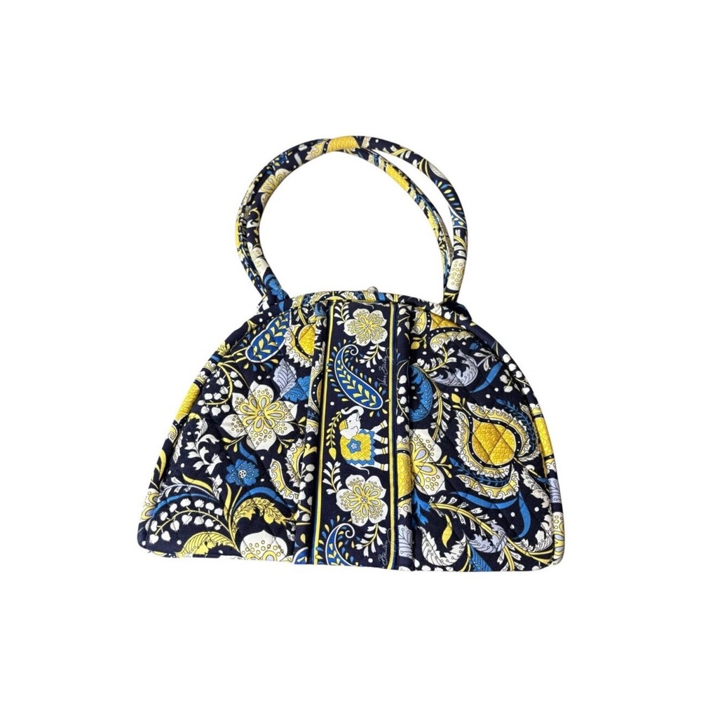 Vera Bradley Night and Day Elephant Floral Quilted Kisslock Frame Handbag Purse